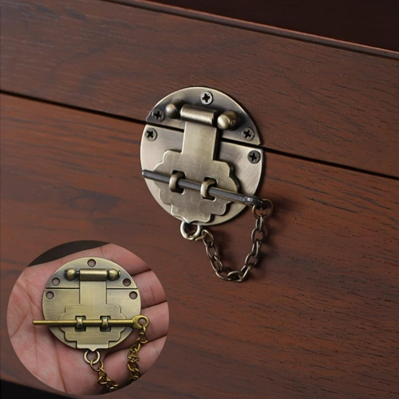 Woodworking Finishing - 3Pcs Vintage-Style Alloy Lock Brass Finish
