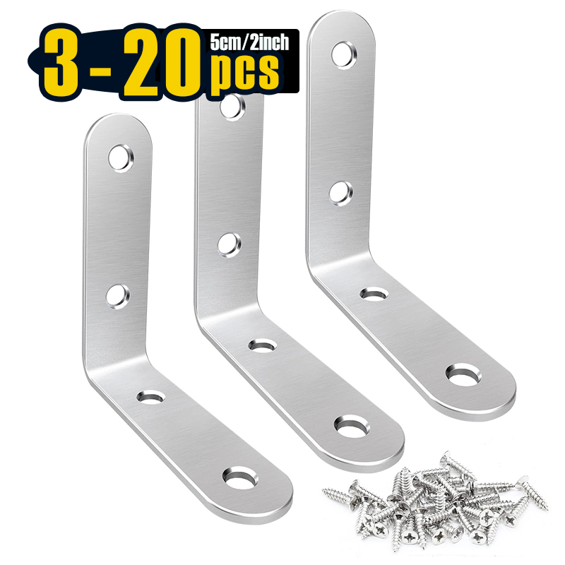 3-20 Pcs L Bracket Stainless S - Woodworking X Brace recension och pris
