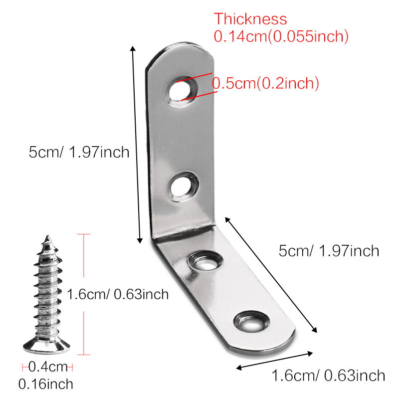 3-20 Pcs L Bracket Stainless S - Woodworking X Brace recension och pris