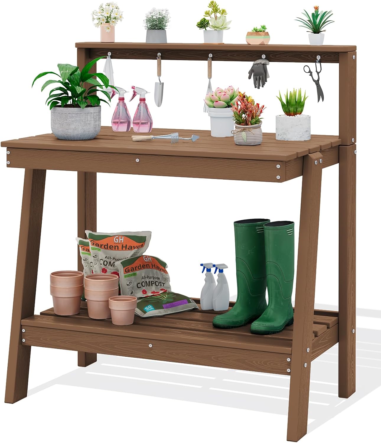 Outdoor Potting Bench Table, T - Woodworking Finishing recension och pris