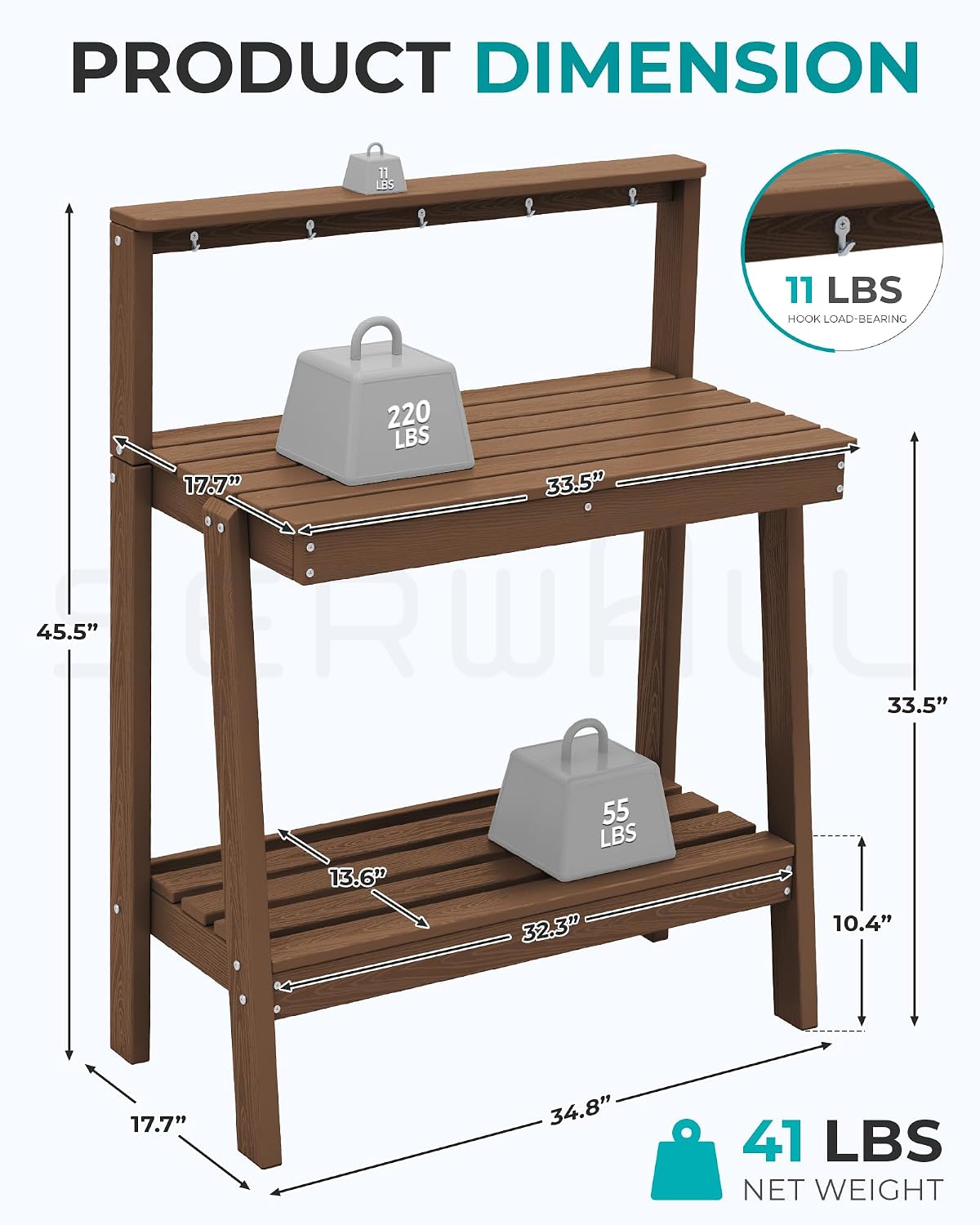 Outdoor Potting Bench Table, T - Woodworking Finishing recension och pris