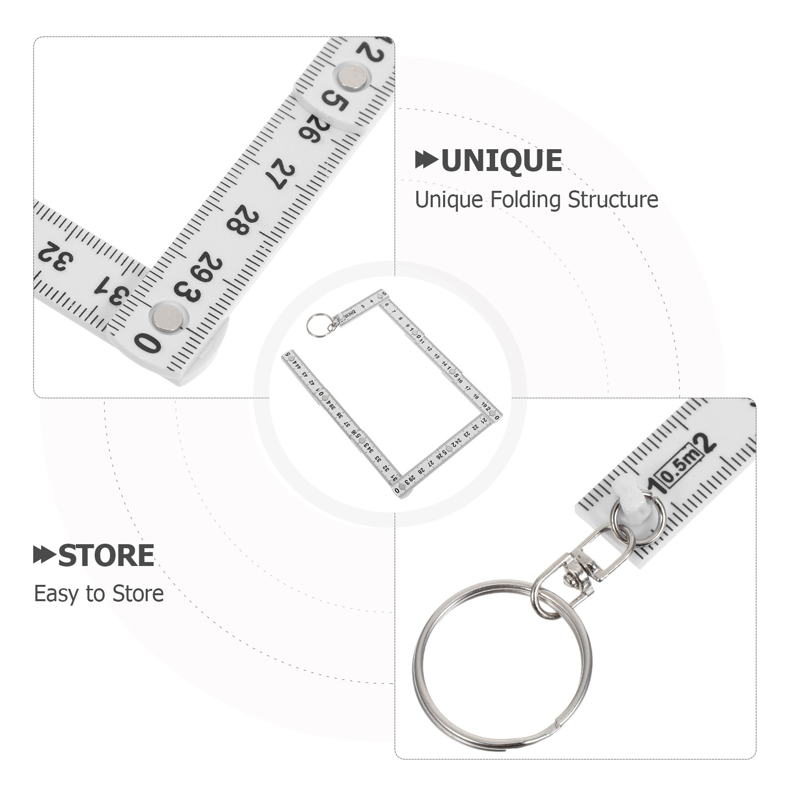 2Pcs Folding Ruler Metric 0.5m - Woodworking Carpenter recension och pris