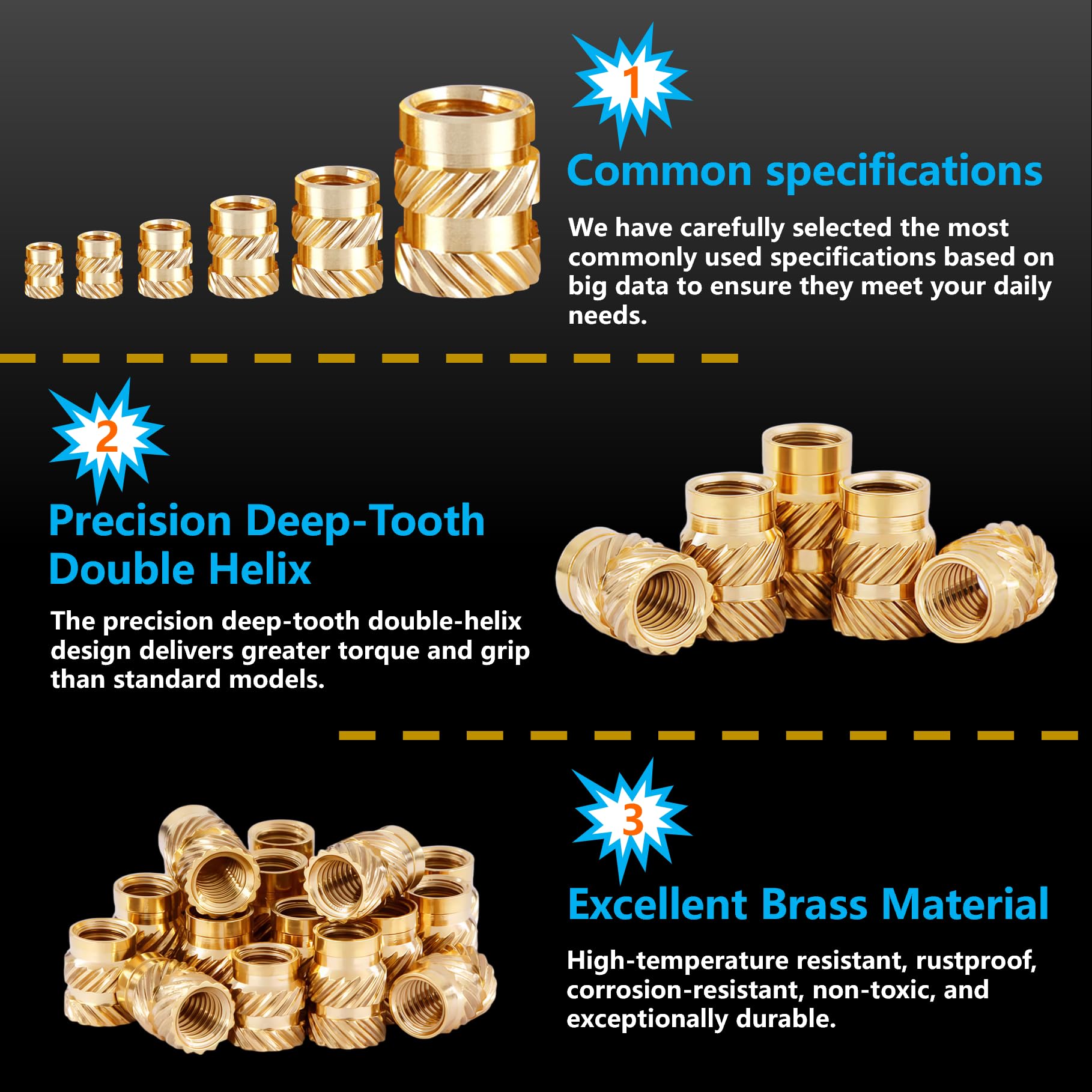 600Pcs M2-M6 Brass Threaded In - Woodworking Basic Tools recension och pris