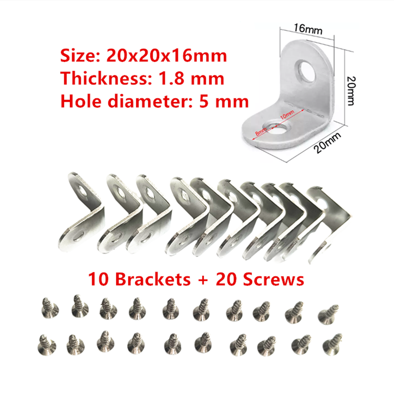 10 x Steel L Bracket Corner Br - Woodworking X Brace recension och pris