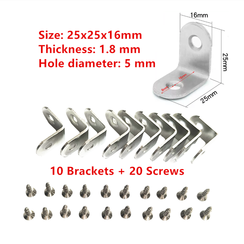 10 x Steel L Bracket Corner Br - Woodworking X Brace recension och pris