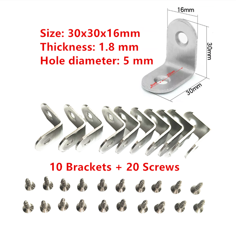 10 x Steel L Bracket Corner Br - Woodworking X Brace recension och pris