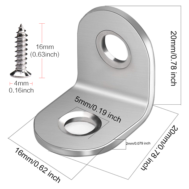 5-40 PCS 20 x 20 mm Stainless  - Woodworking X Brace recension och pris