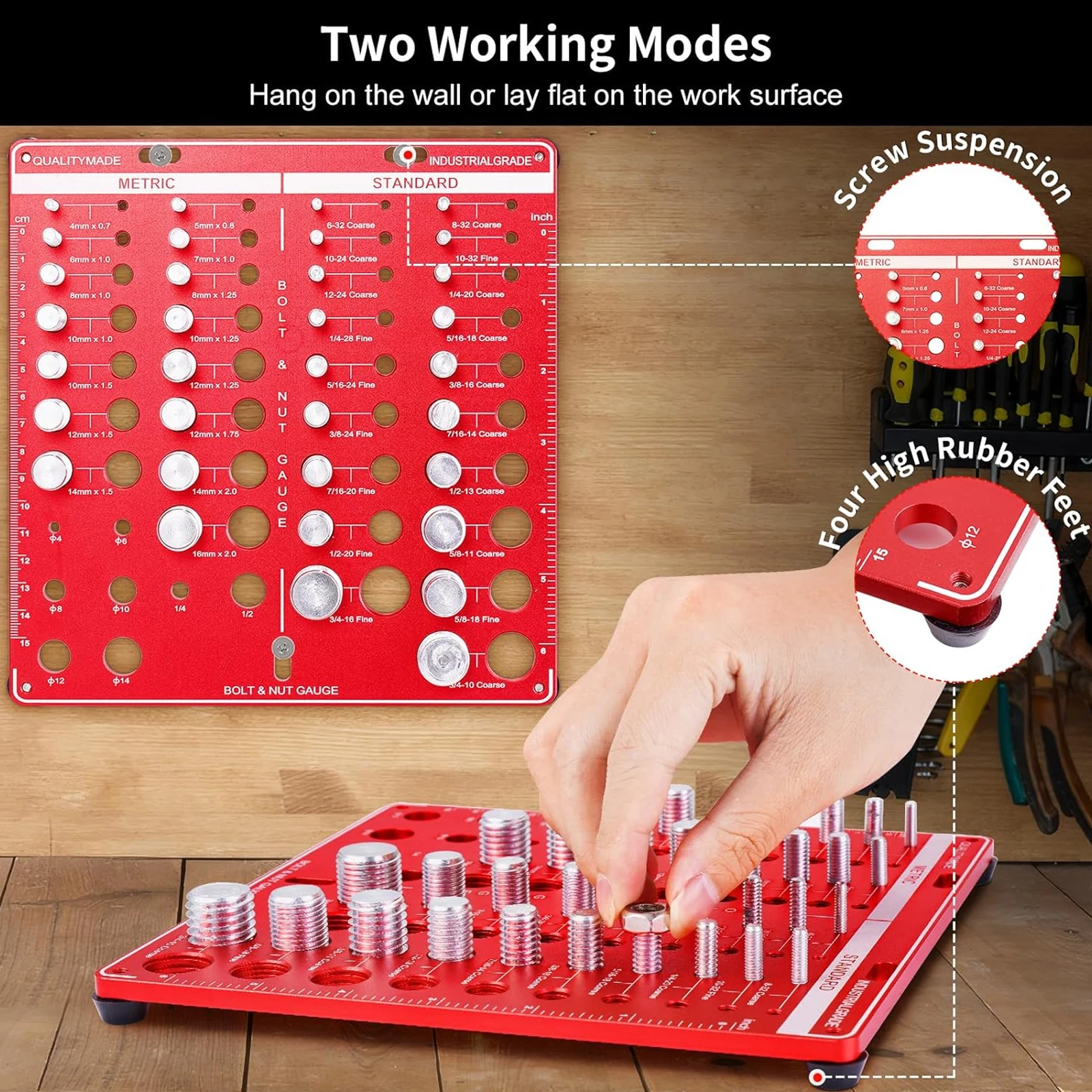 Nut and Bolt Thread Gauge Set  - Woodworking Basic Tools recension och pris