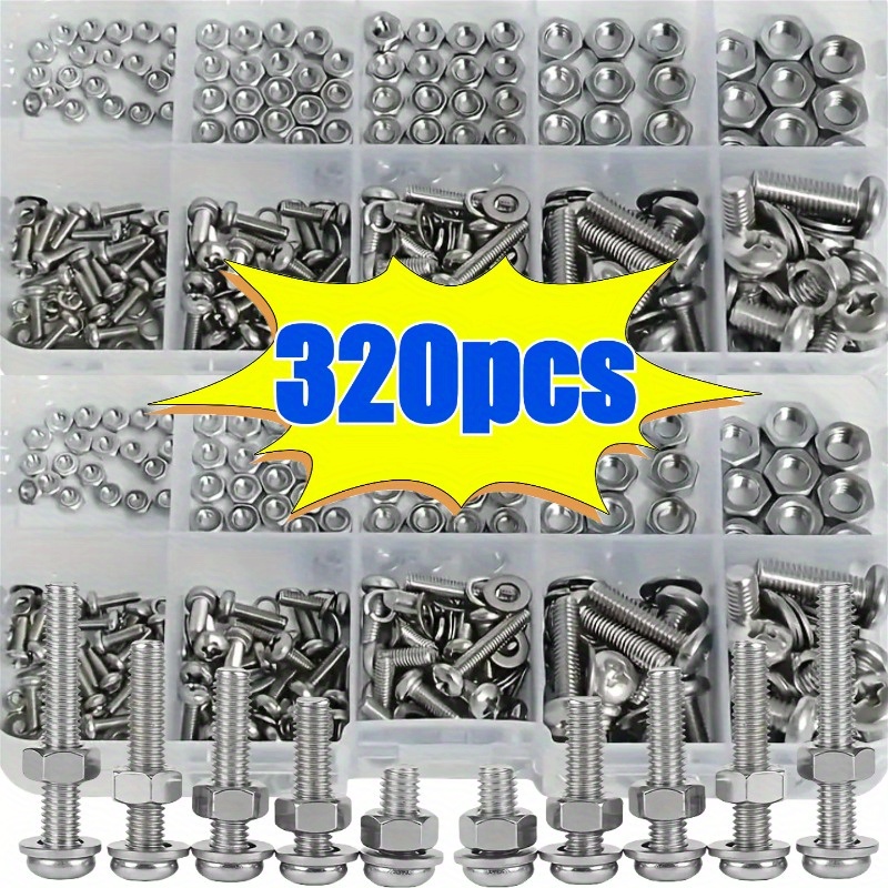 Hex Nuts and Bolt Set - 320 pi - Woodworking Shops recension och pris