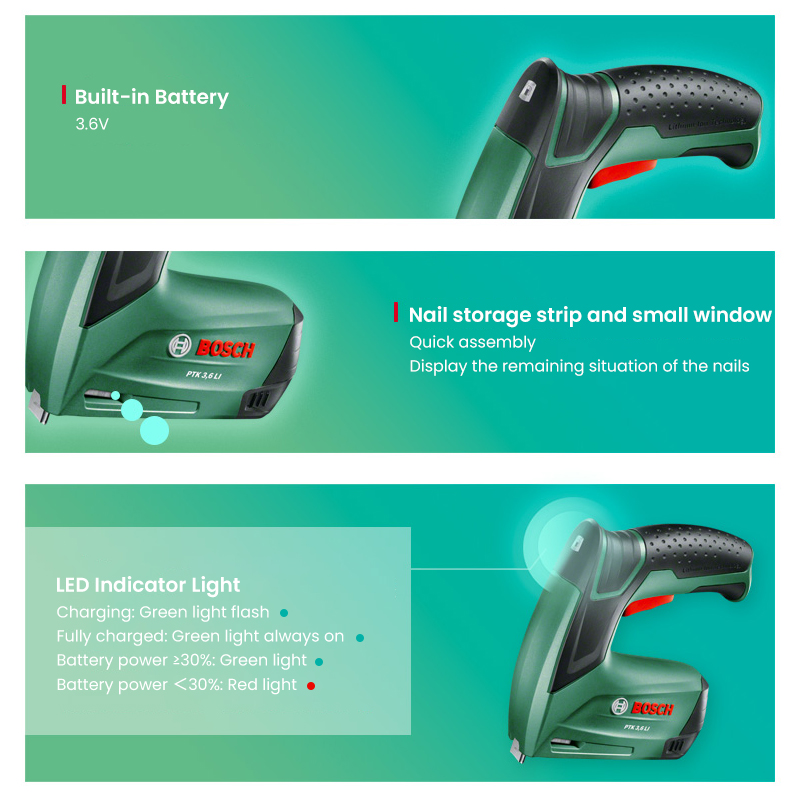 Bosch PTK 3.6 Li Cordless Nail - Furniture And Woodworking recension och pris
