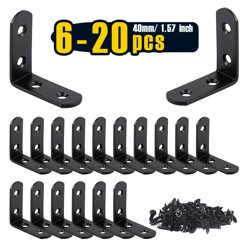 6-20 Pcs L Bracket Stainless S - Woodworking X Brace recension och pris