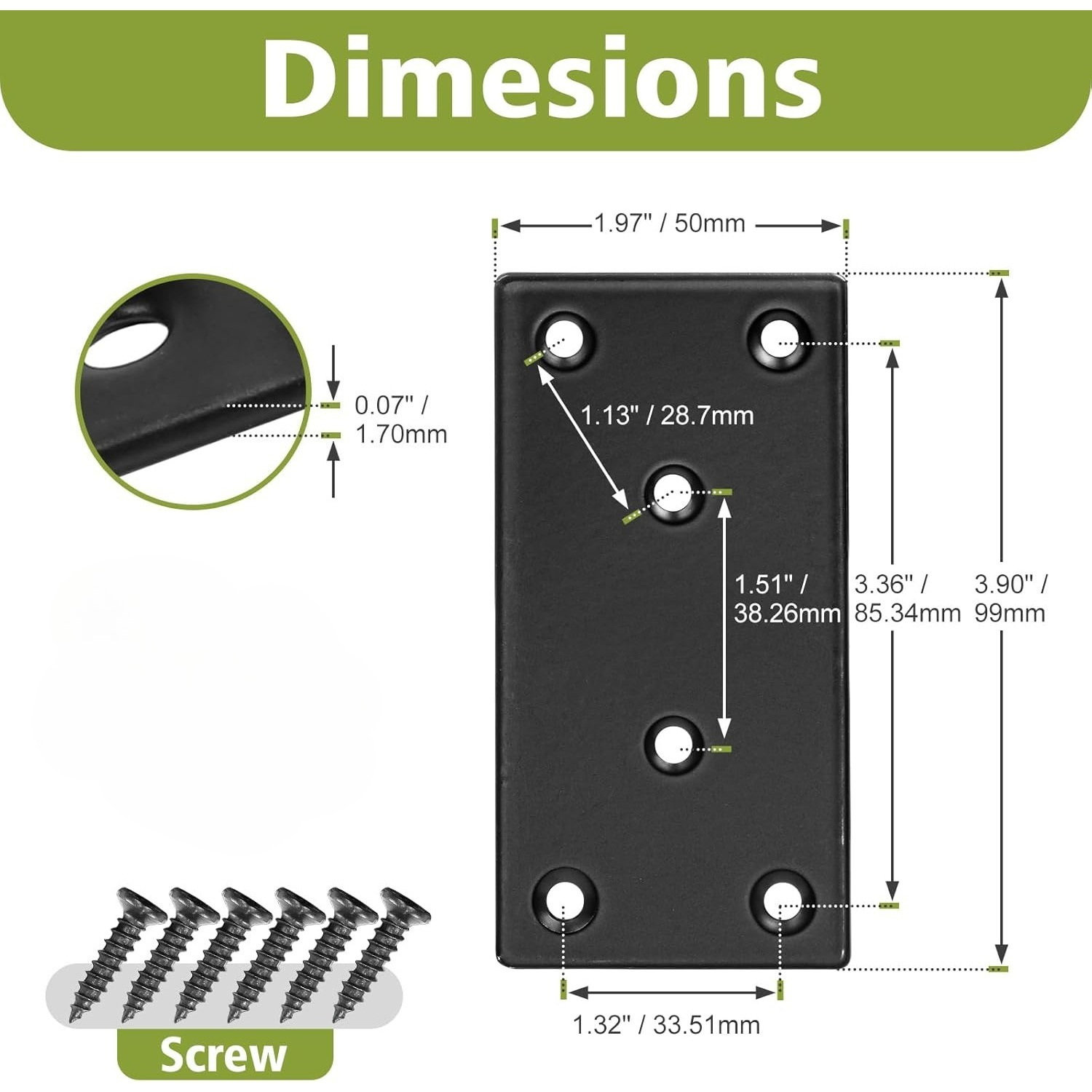 Flat Straight Brace Bracket, B - Woodworking X Brace recension och pris