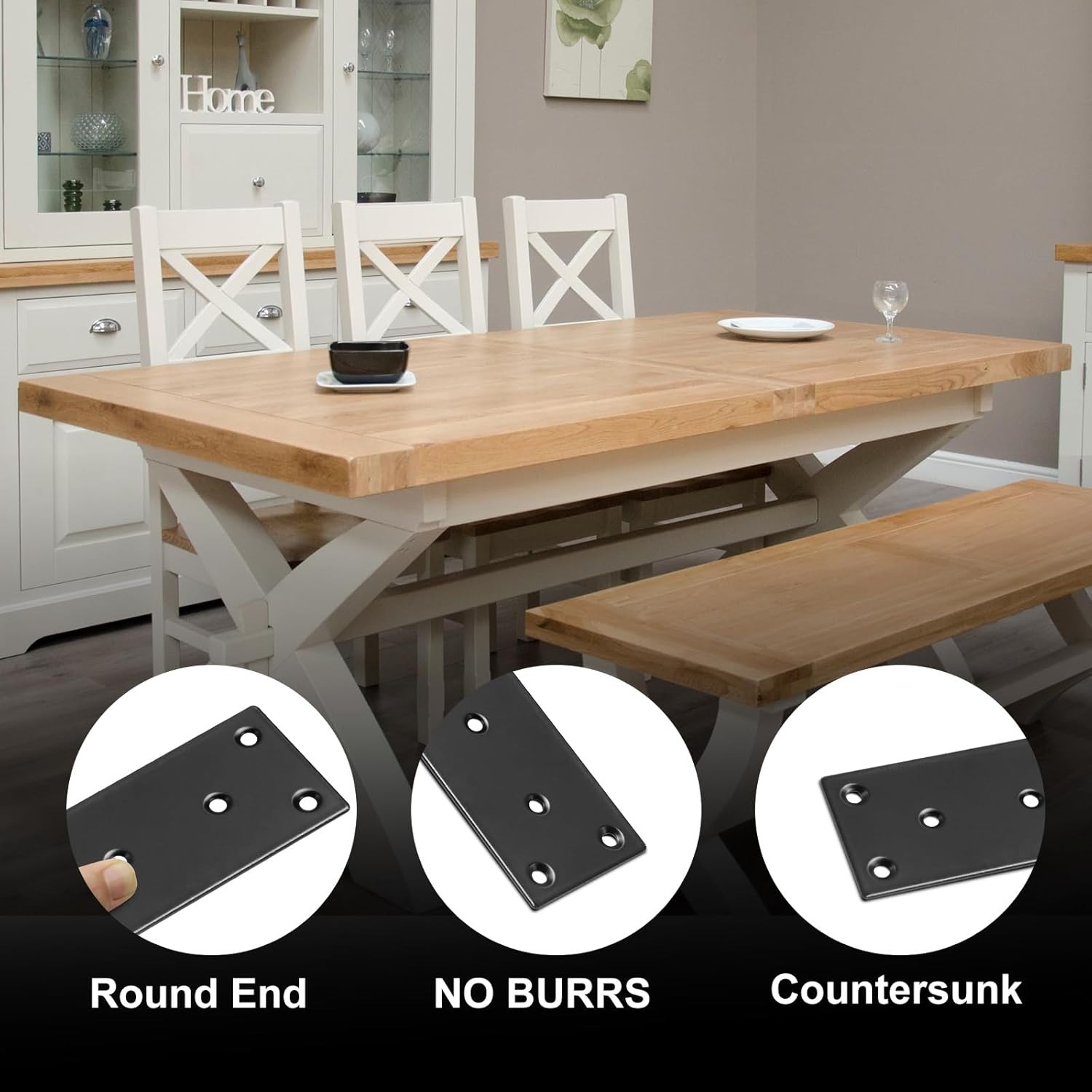 Flat Straight Brace Bracket, B - Woodworking X Brace recension och pris