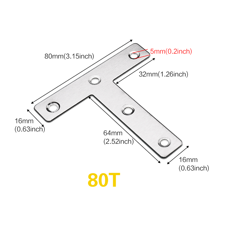 3-20pcs, T Shaped Mending Plat - Woodworking X Brace recension och pris