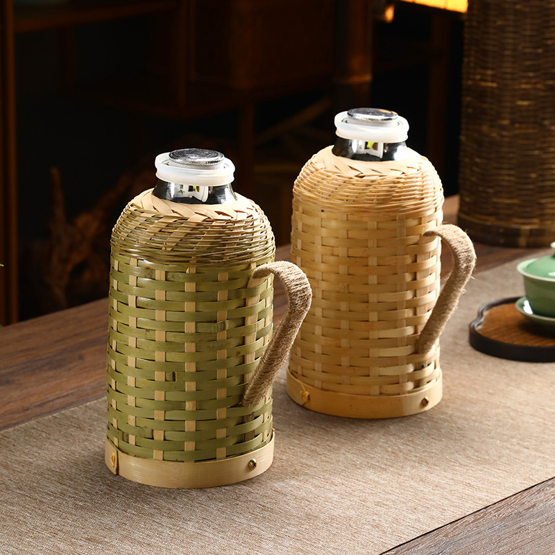 Handwoven Bamboo Thermos with  - Woodworking Vacuum Press recension och pris