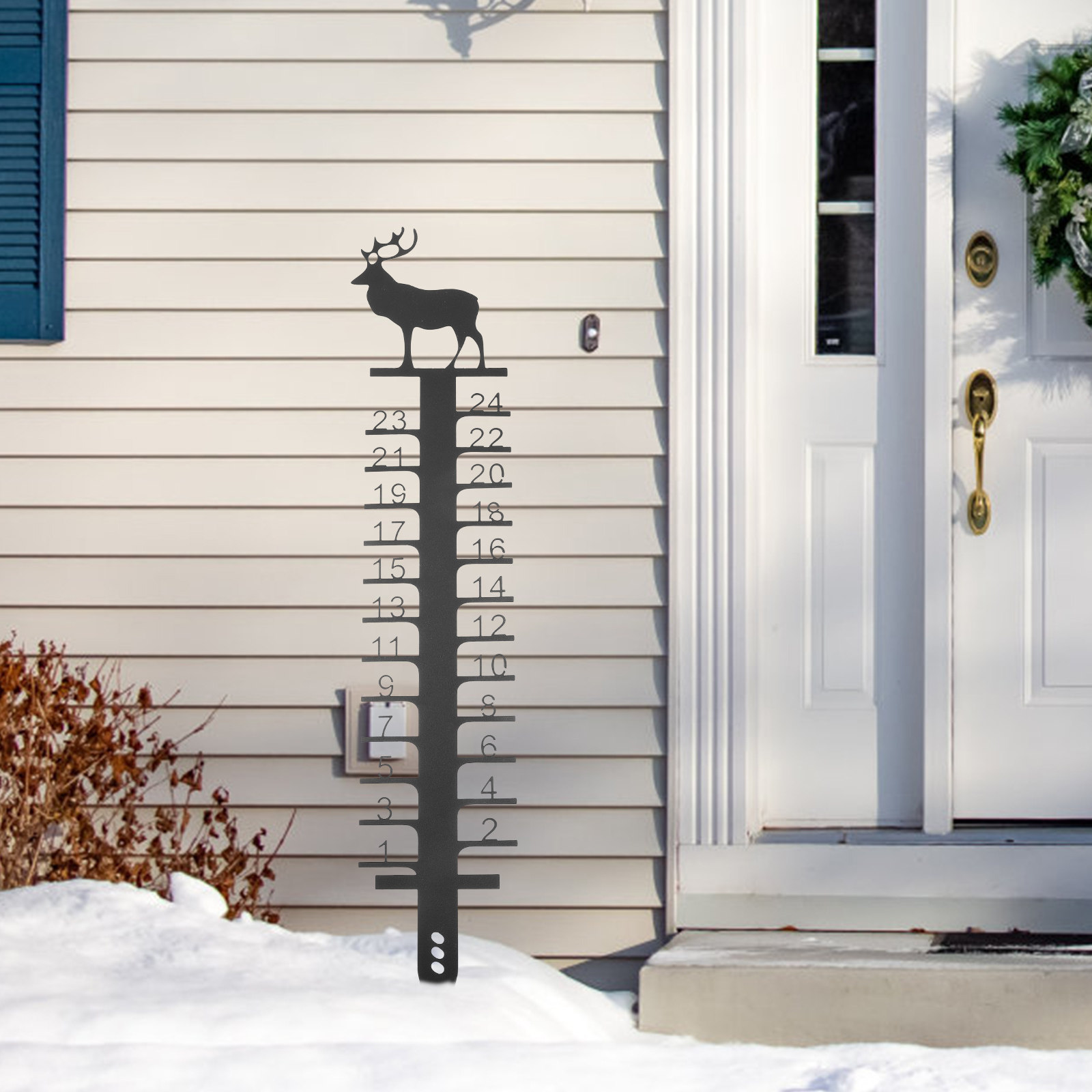 Metal Snow Gauge Outdoor Xmas  - Woodworking Xmas Decorations recension och pris